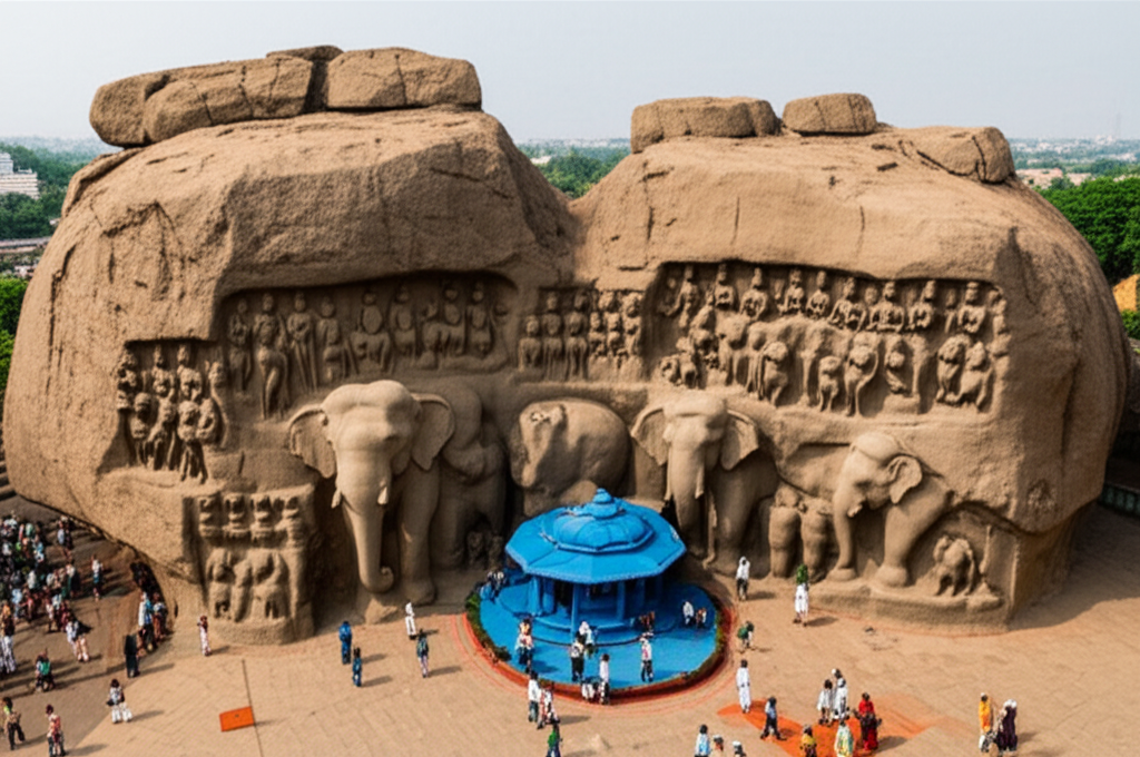 Descent of the Ganga River and Arjuna's Penance