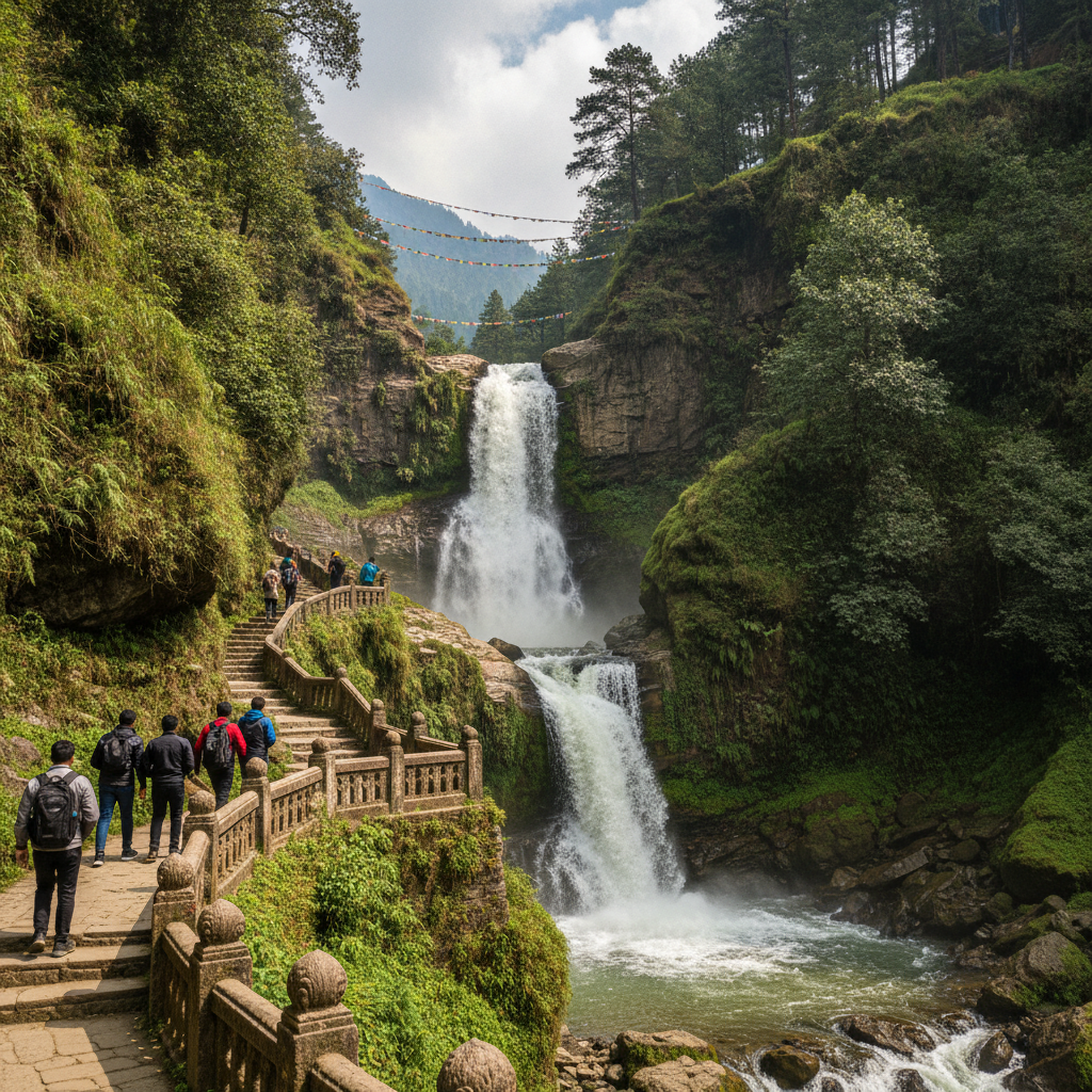 Bhagsu Nag Waterfall Pathway